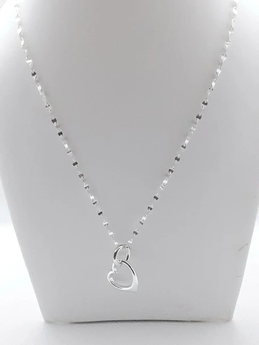 NEW sparkling 925 silver heart necklace - Picture 10 of 10